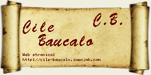 Ćile Baucalo vizit kartica